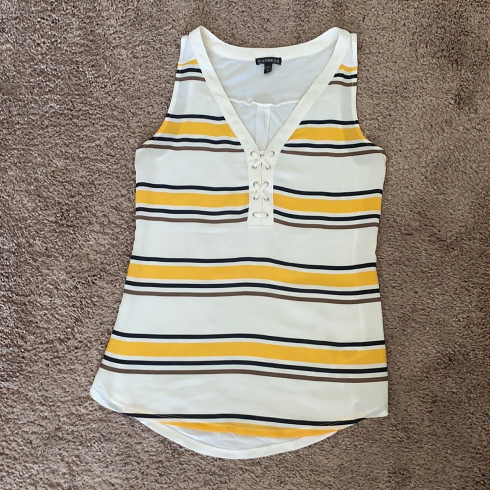 Express Sleeveless Striped Blouse